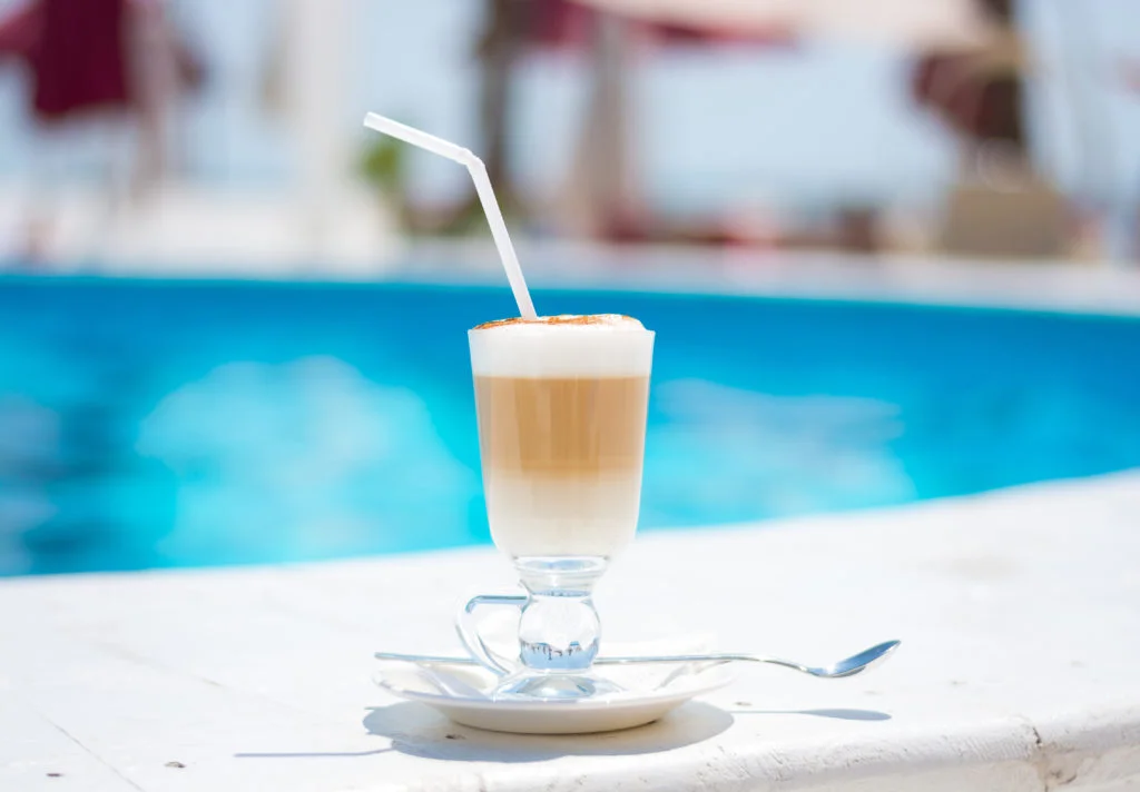 Deck Beachside cafe swimming pool Lefkada